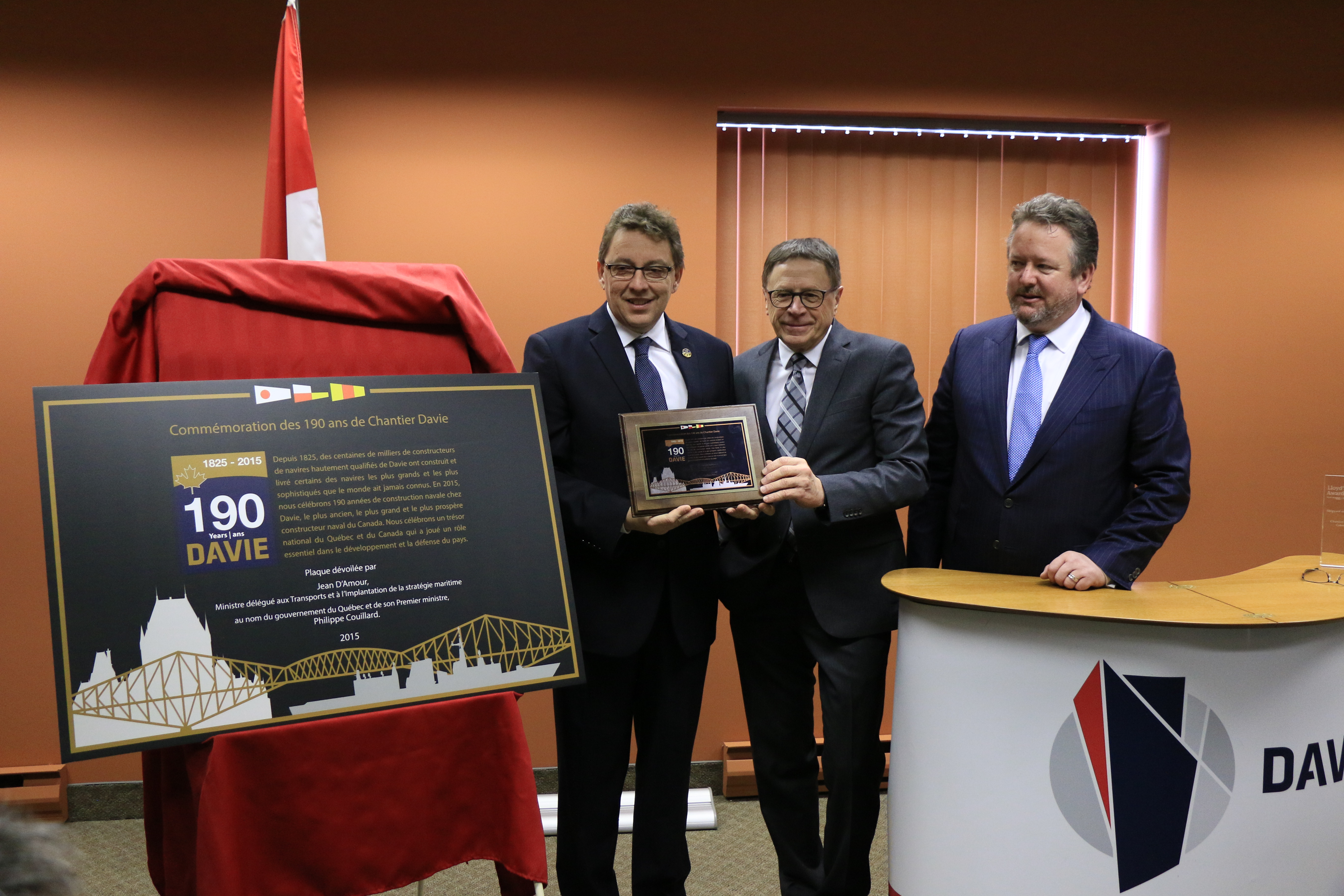 Le gouvernement commémore 190 ans de construction navale