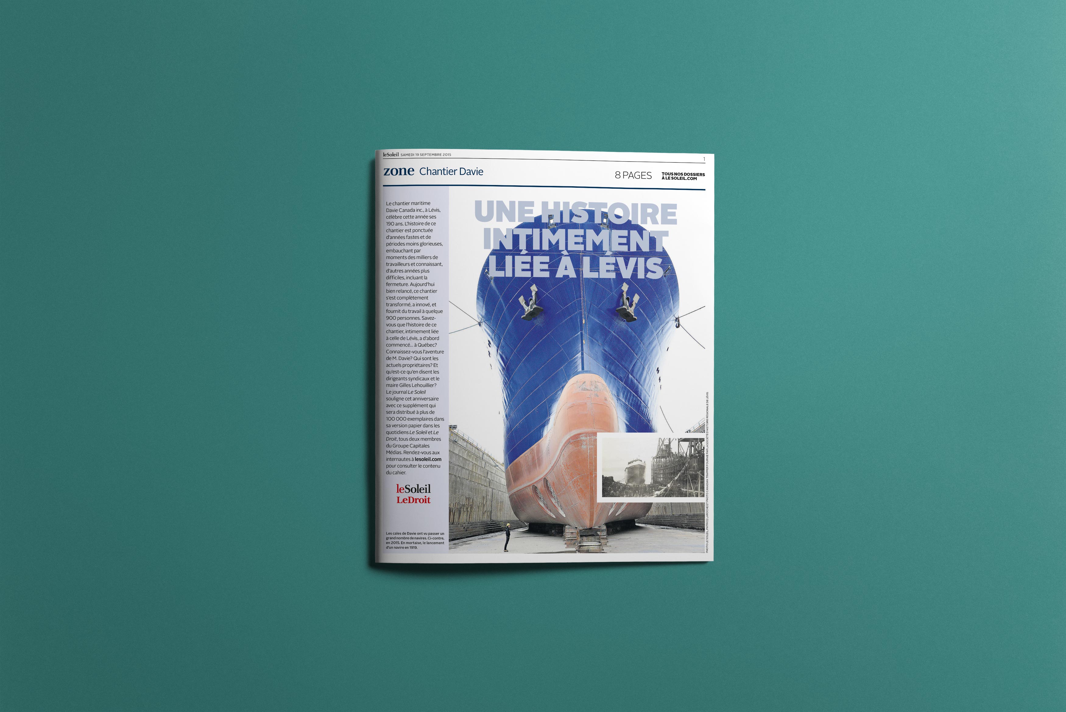 Davie today in Le Soleil and Le Droit